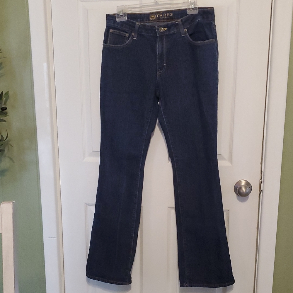 THR3 Women's Boot Cut Jeans - Navy